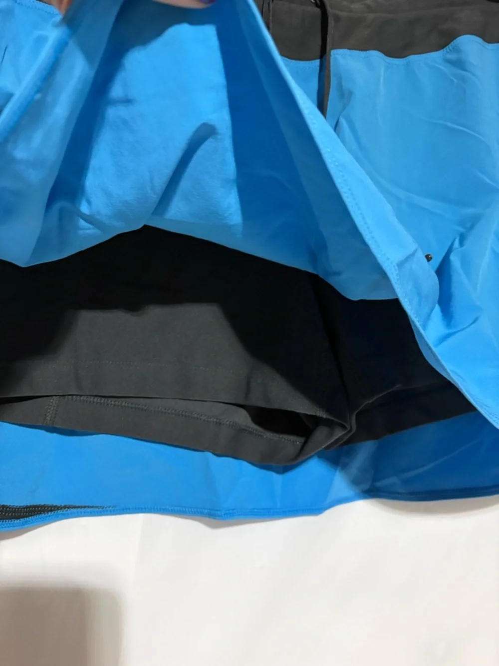 Nike Blue Athletic Skort with Black Waistband - Picture 4 of 9